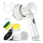 Electric Spin Scrubber, Bathroom Cordless Cleaning Brush Power Scrubber with 5 Replaceable Brush Heads, Electric Cleaning Brush
