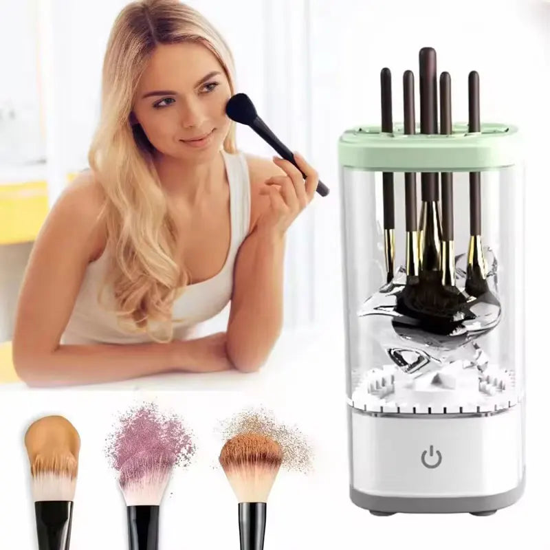 Electric Makeup Brush Cleaner Machine for Cleaner Makeup Brush Plug and Play Electric Quick Cleaner Cleaning Brush Portable