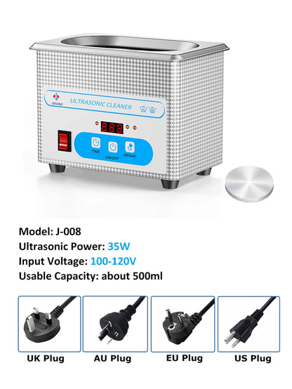 800Ml Ultrasonic Cleaner 40Khz Ultra Sonic Cleaner with Timer Ultrasonic Jewelry Cleaner Ultrasonic Cleaning Machine