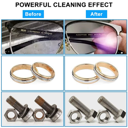 Ultrasonic Cleaner 40KHZ High Frequency Vibration Ultrasonic Washing Bath for Jewelry Watches Denture Glasses Ultrasonic Cleaner