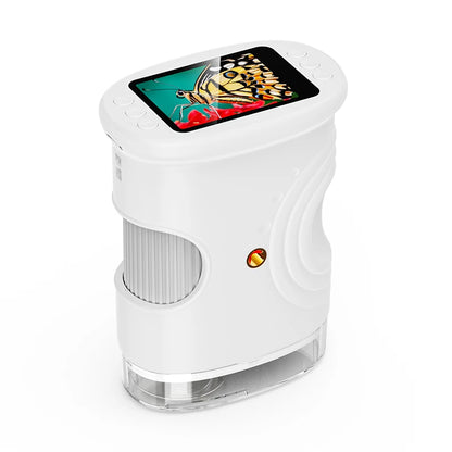 1000X Pocket Microscope for Kids with 4K 2.0" Screen Digital Handheld Rechargeable Portable Science Toy STEM Educational Gift
