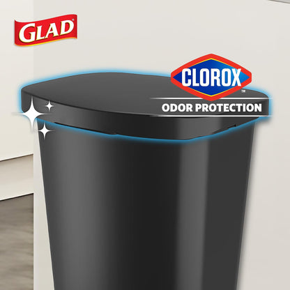 Premium Trash Can with Clorox Odor Protection, 13 Gallon, Black