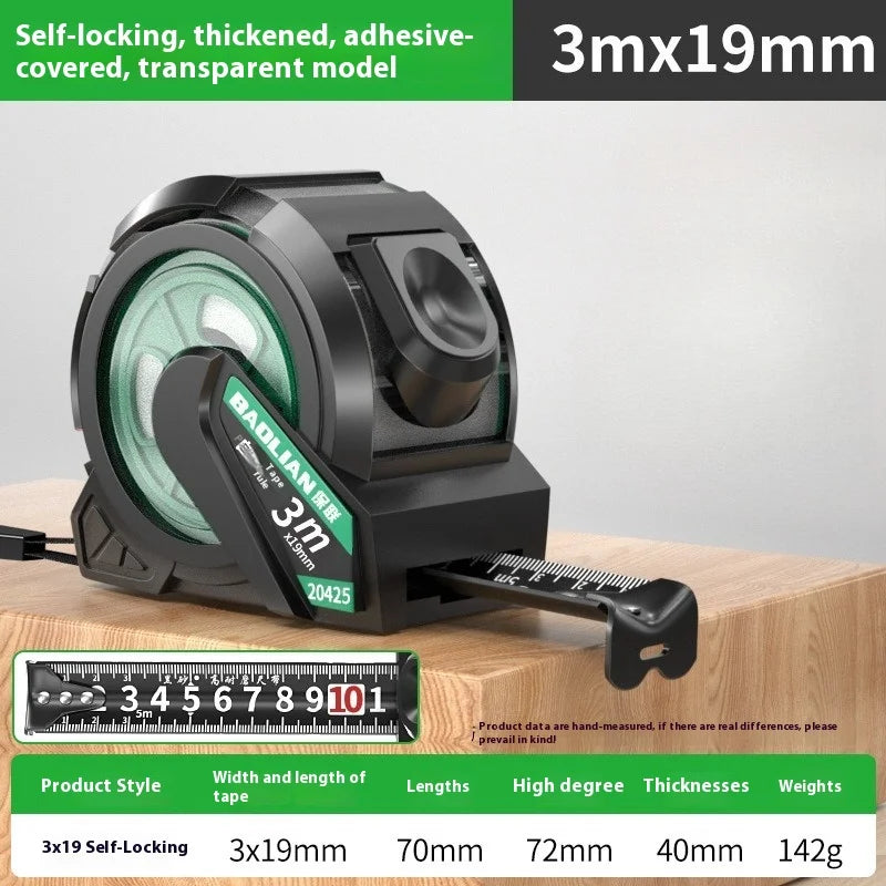 Self locking steel tape measure