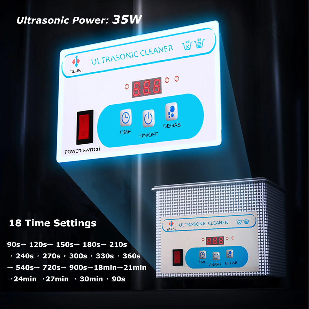 800Ml Ultrasonic Cleaner 40Khz Ultra Sonic Cleaner with Timer Ultrasonic Jewelry Cleaner Ultrasonic Cleaning Machine