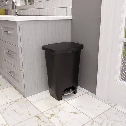 Premium Trash Can with Clorox Odor Protection, 13 Gallon, Black