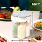 5 in 1 Seasoning Jar Plastic Container Seasoning Bottle Spice Organizer Outdoor Camping Seasoning Container Kitchen Gadget Sets