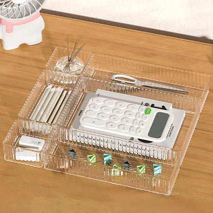 Clear Plastic Drawer Organizers Set Versatile Bathroom Vanity Drawer Organizer Trays Transparent Storage Box Bins Kitchen Gadget