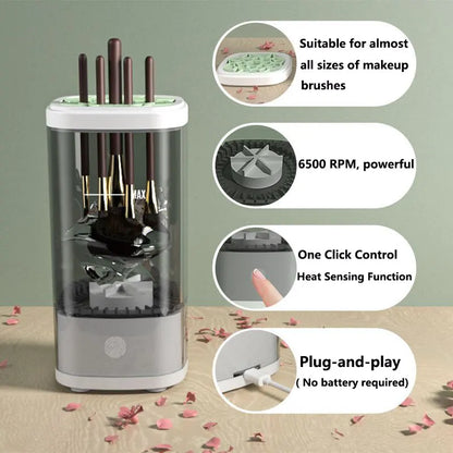 Electric Makeup Brush Cleaner Machine for Cleaner Makeup Brush Plug and Play Electric Quick Cleaner Cleaning Brush Portable