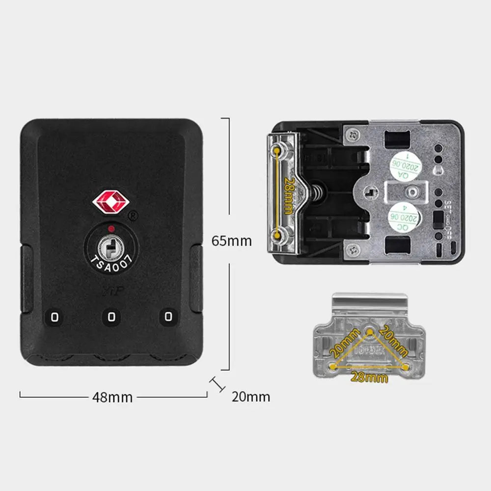 Portable TSA 3 Digit Combination Lock Lock Catch Padlock Customs Password Lock Security Tool Cabinet Locker Travel